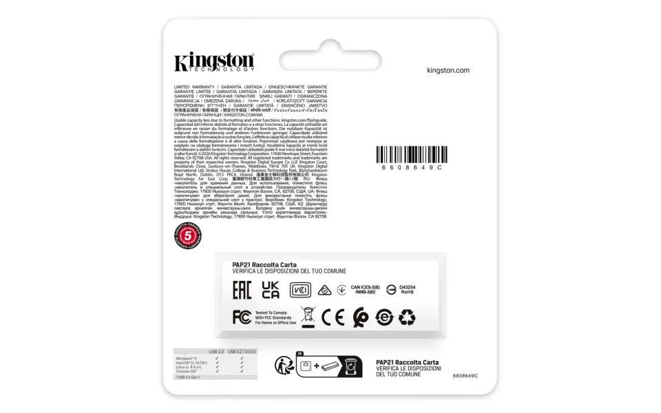 KINGSTON 512GB Portable USB 3.2 Gen 1 DataTraveler Exodia Black/Purple GEN2