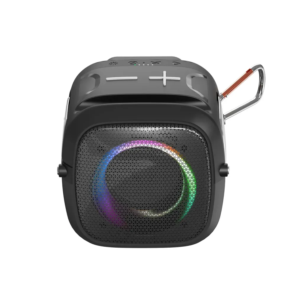 C-TECH reproduktor Impressio Qubis mini, bluetooth, čtečka, USB, AUX, RGB podsví