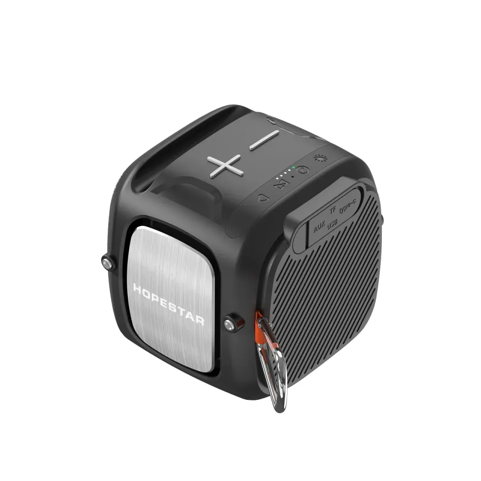 C-TECH reproduktor Impressio Qubis mini, bluetooth, čtečka, USB, AUX, RGB podsví