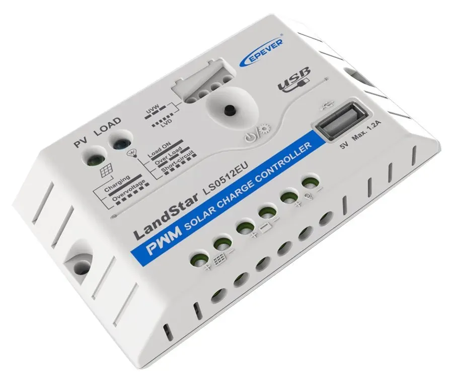 EPEVER LS0512EU solární PWM regulátor 12V, 5A, vstup 30V