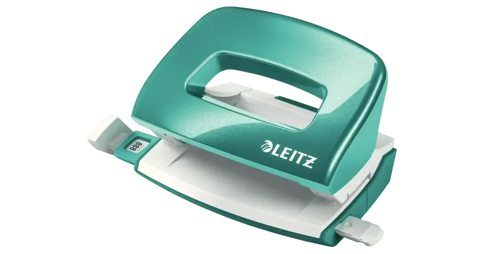 LEITZ Mini děrovačka NeXXt 5060, ledově modrá