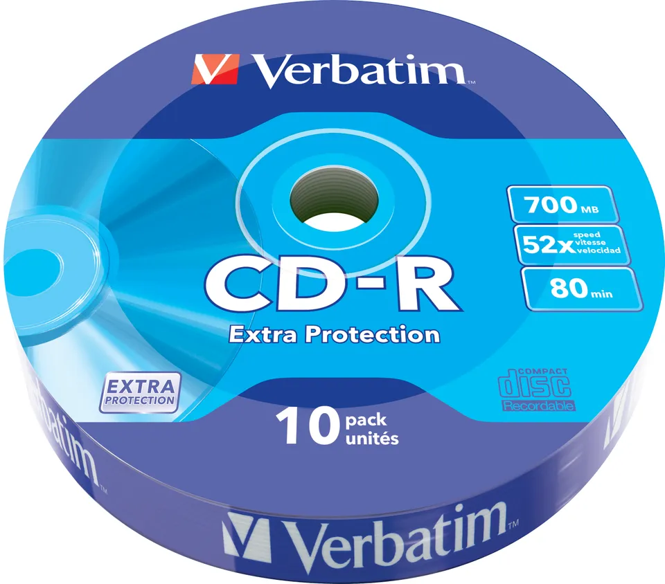 VERBATIM CD-R 700MB, 52x, wrap 10 ks