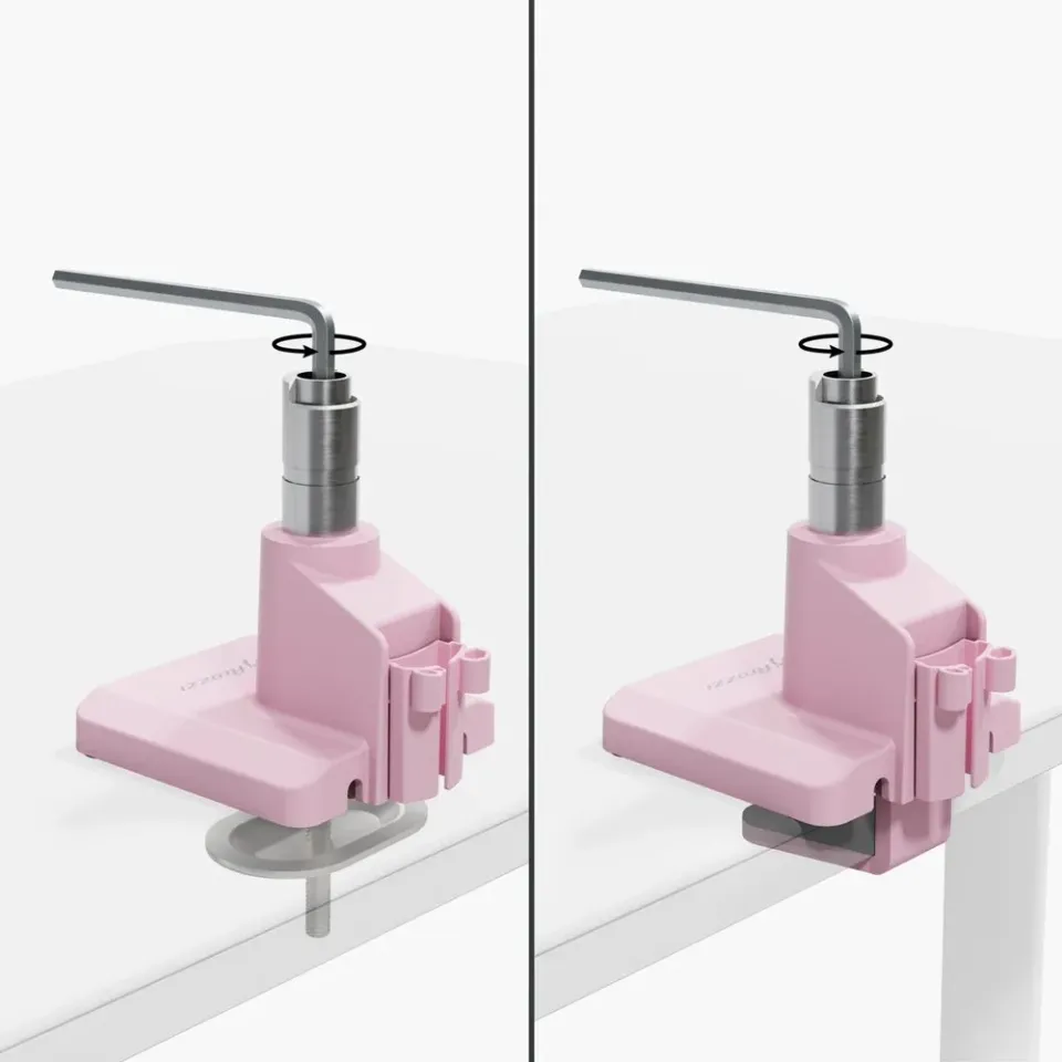 AROZZI ALZARE NEO Pink/ stolní držák pro monitory/ plynový píst/ kovový/ růžový