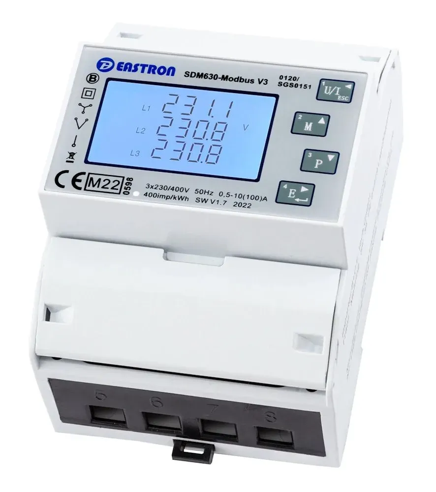 Eastron SDM630-MODBUS-MID, Modbus elektroměr, třífázový, 100A