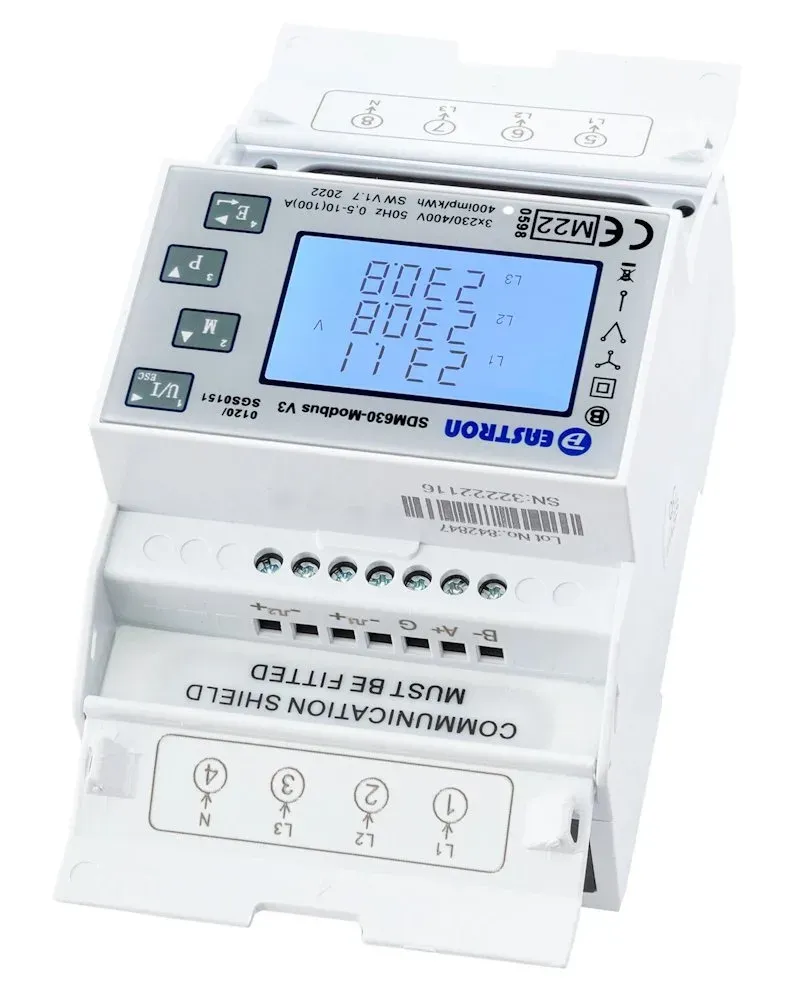 Eastron SDM630-MODBUS-MID, Modbus elektroměr, třífázový, 100A