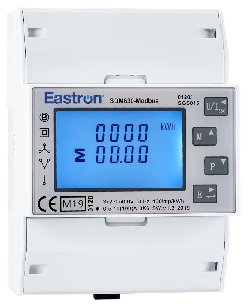 Eastron SDM630-MODBUS-MID, Modbus elektroměr, třífázový, 100A