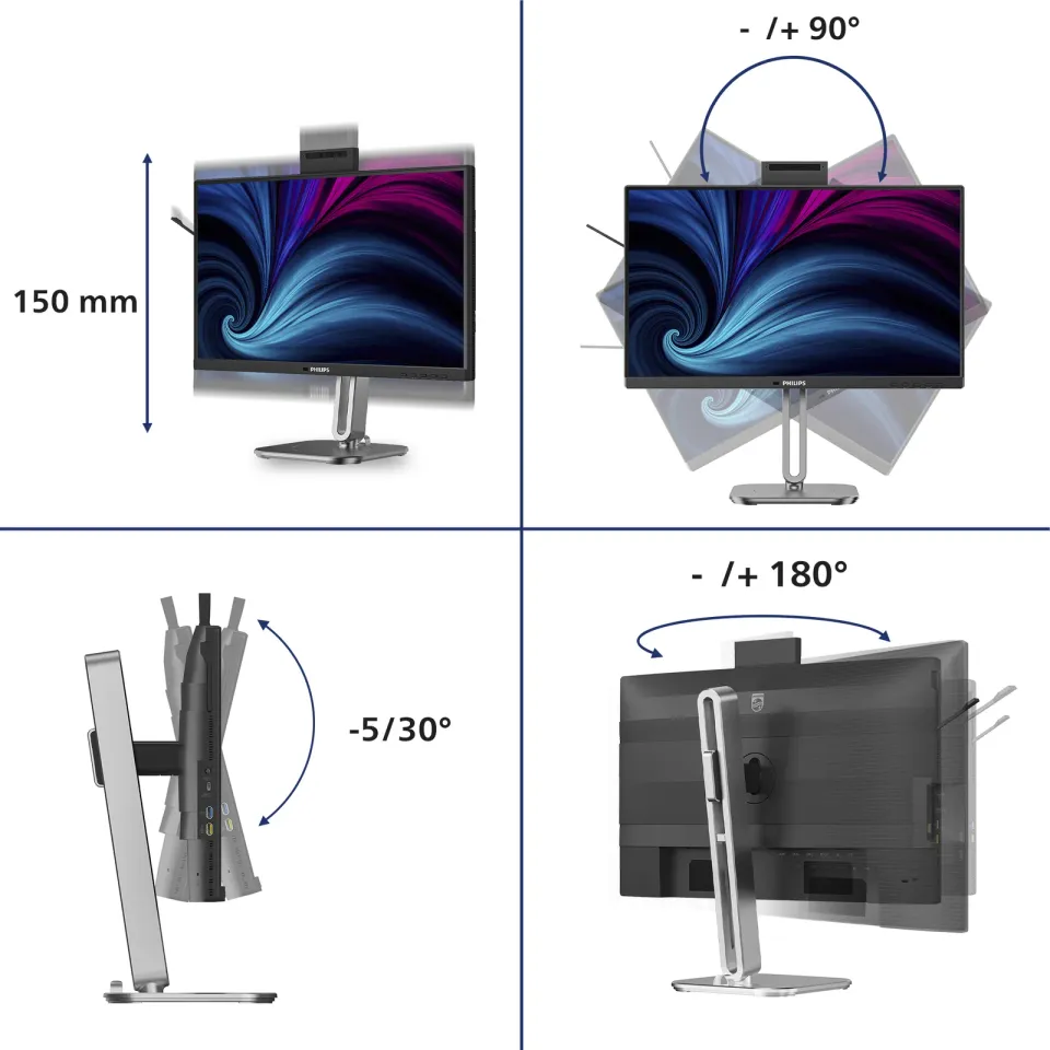 Philips LCD 24B2U4301H 23,8" IPS/1920x1080@120Hz/4ms/300cd/HDMI/DP/4xUSB/USB-C d