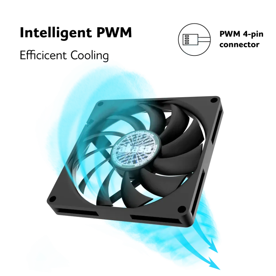 ventilátor Akasa - 8 cm slim