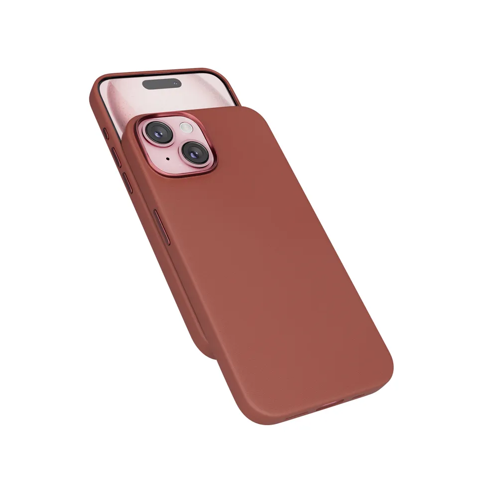 Epico Mag+ kožený kryt iPhone 15 - hnědá