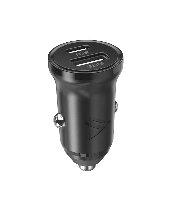 AUTONABÍJEČKA CL-03, PD, 20W, USB-C + USB-A ČERNÁ