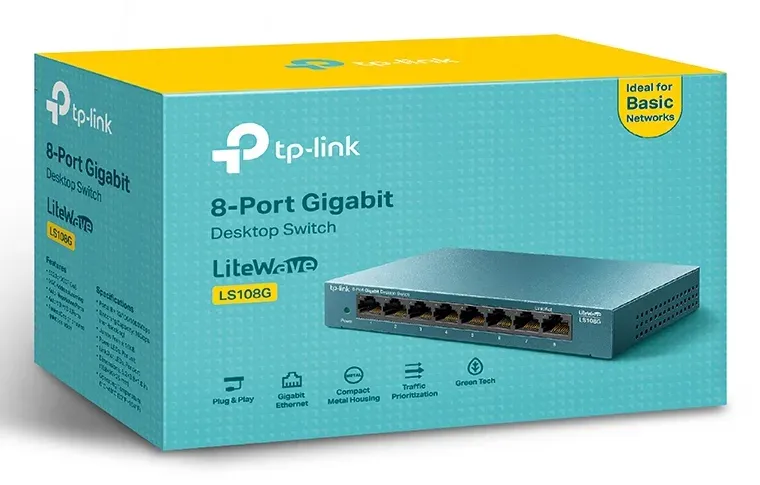 TP-Link LiteWave switch LS108G (8xGbE, fanless)