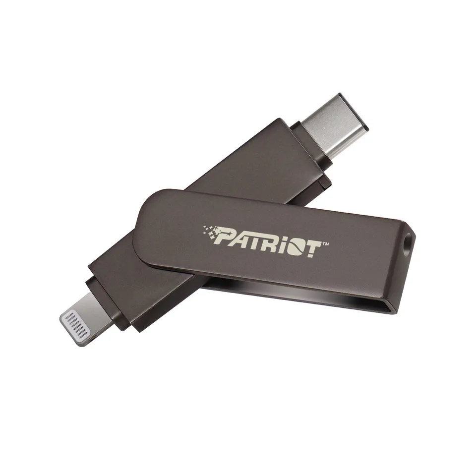 Patriot iLuxe Stick C MFi/256GB/USB 3.2/Lightning + USB-C/Černá