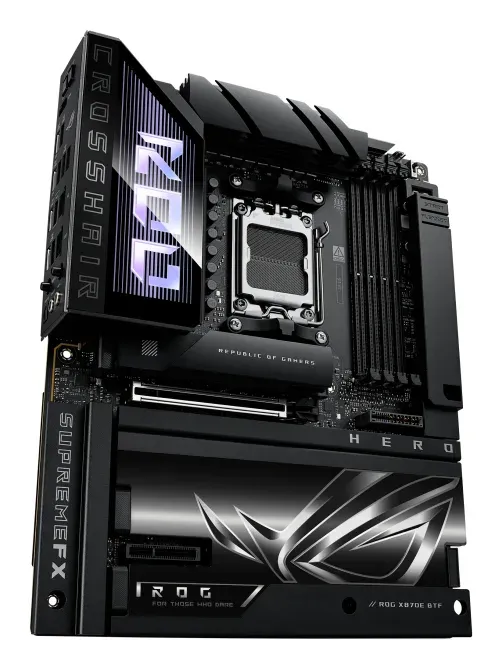 ASUS MB Sc AM5 ROG CROSSHAIR X870E HERO BTF, 4xDDR5, WIFI, 1xHDMI, 2xThunderbolt, ATX