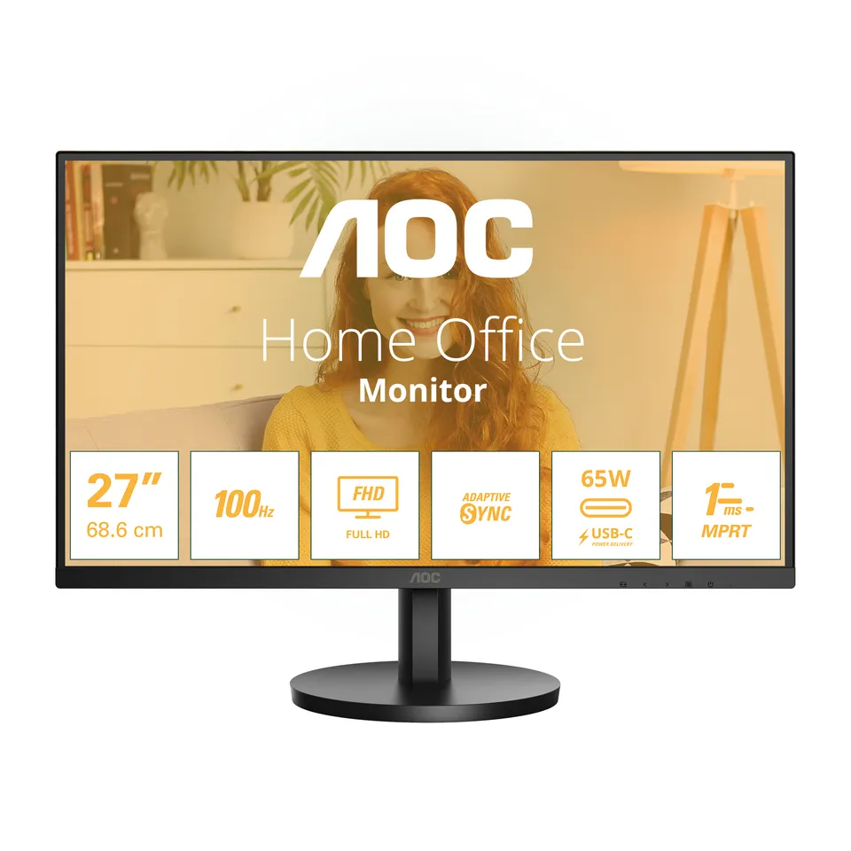 AOC LCD 27B3CA2 27" IPS/1920x1080@100Hz/1ms/250cd/HDMI/2xUSB/USB-C/Repro/VESA