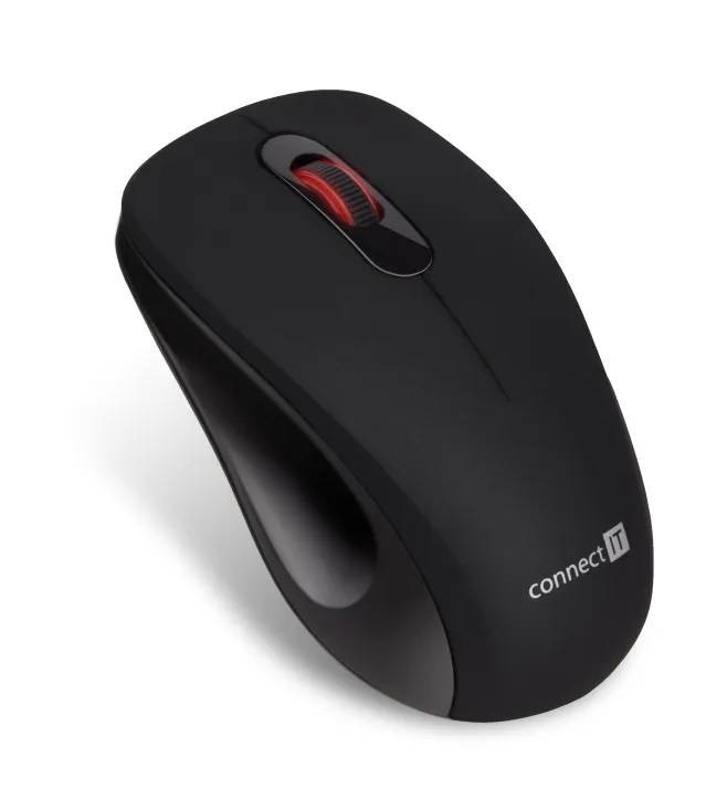 CONNECT IT "MUTE" bezdrátová optická tichá myš, USB, (+ 1x AA baterie zdarma), č (CMO-2230-BK)