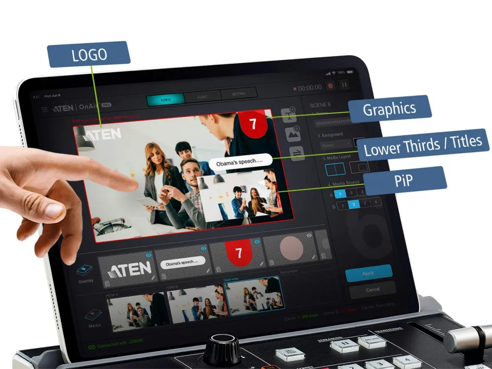 ATEN StreamLIVE PRO audio/video mixážní pult