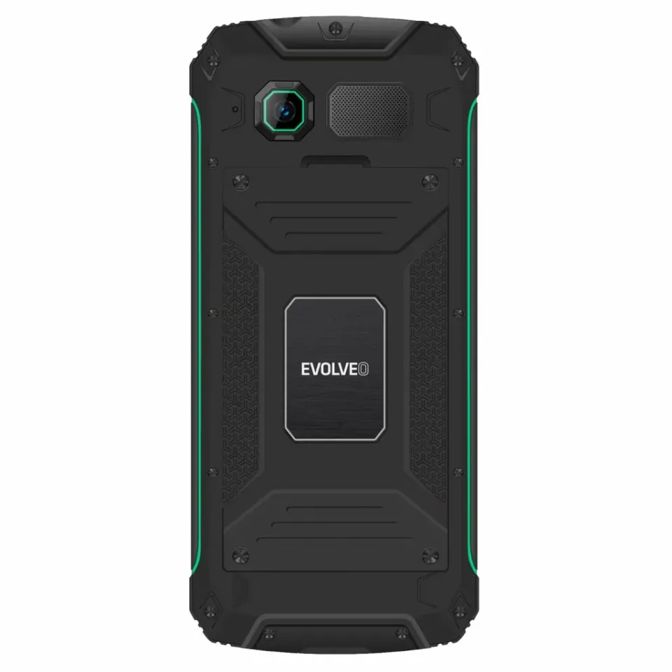 EVOLVEO StrongPhone W4, vodotěsný odolný Dual SIM telefon, černo-zelená