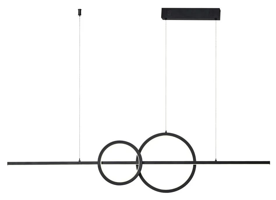IMMAX NEO LITE RONDAS SMART závěsné svítidlo černé 131cm 56W s podporou BEACON, Wi-Fi, TUYA