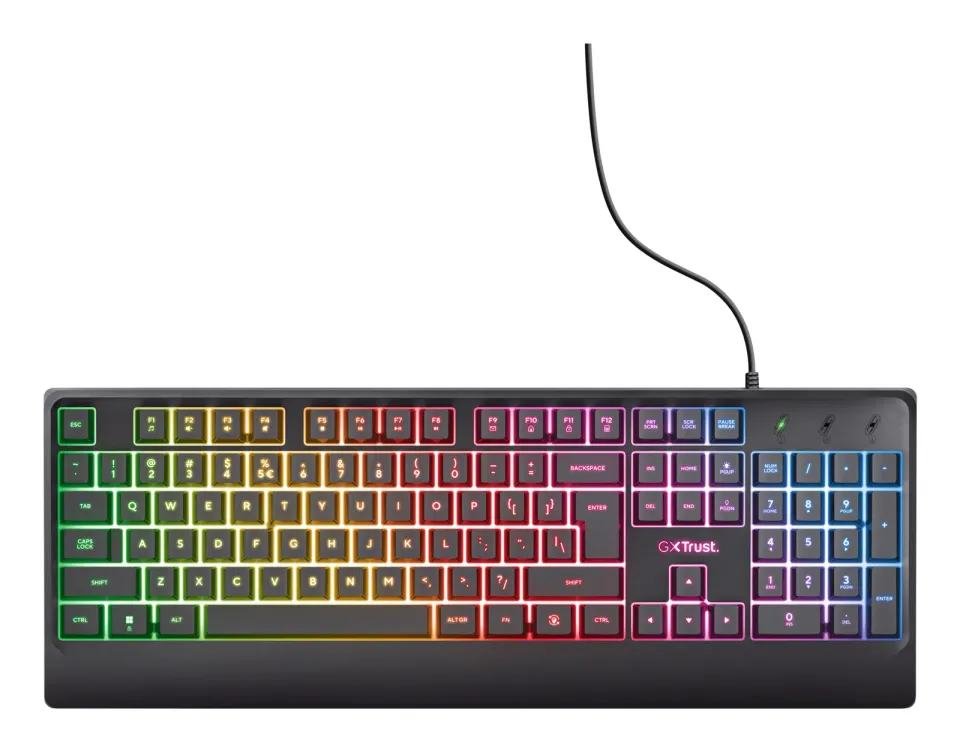 TRUST Sada sluchátka + myš + klávesnice + mousepad GXT 792 Quadrox 4v1 Gaming Bundle EN - Anglický jazyk