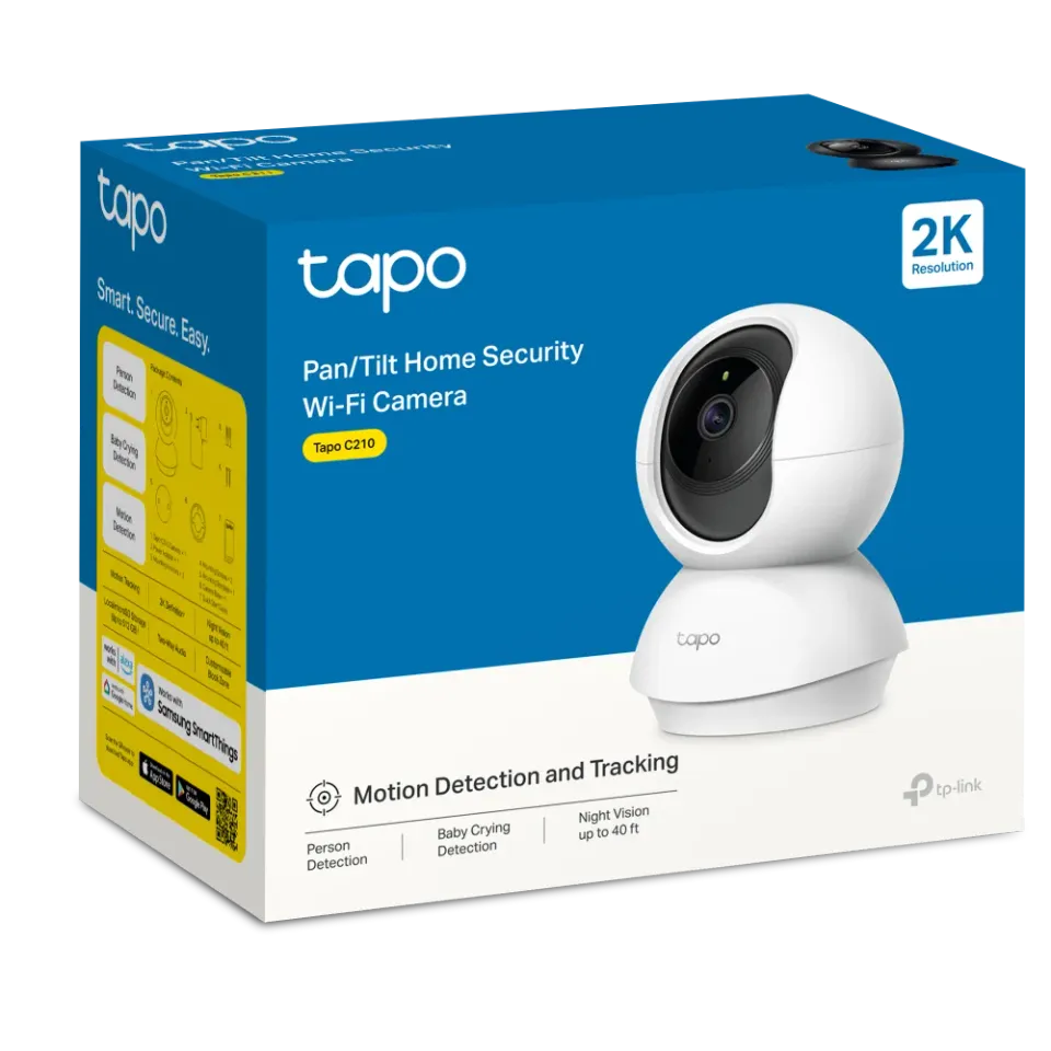 TP-LINK Tapo C210 - IP kamera s naklápěním a WiFi, 3MP (2304 x 1296), ONVIF