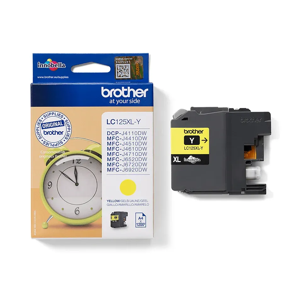 BROTHER LC-125XLY originální náplň (inkoust žlutý, 1200 str.)