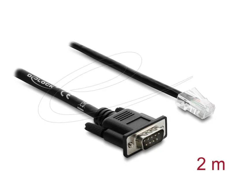 Delock Sériový adaptérový kabel RS-232/422/485 ze zástrčky Sub-D 9 na zástrčku R