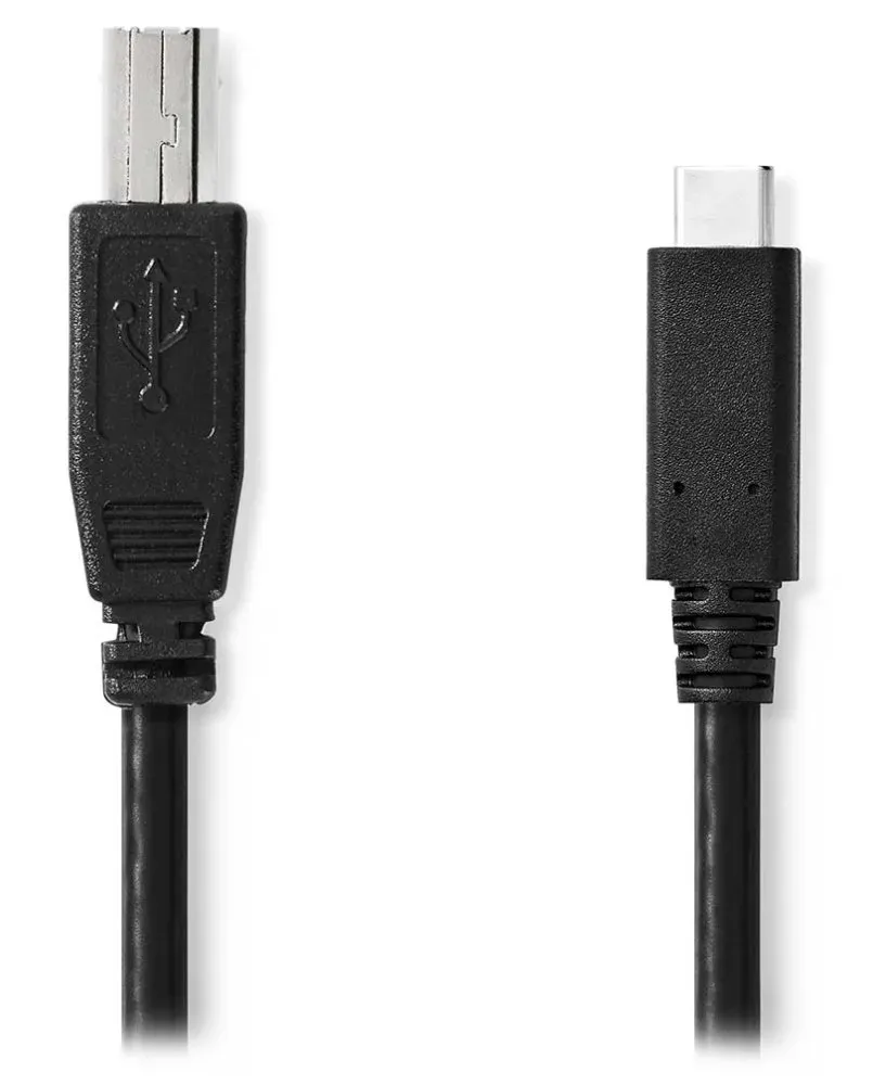 Nedis CCGL60650BK10 - USB 2.0 kabel | USB-C Zástrčka – USB-B Zástrčka | 1 m | Če