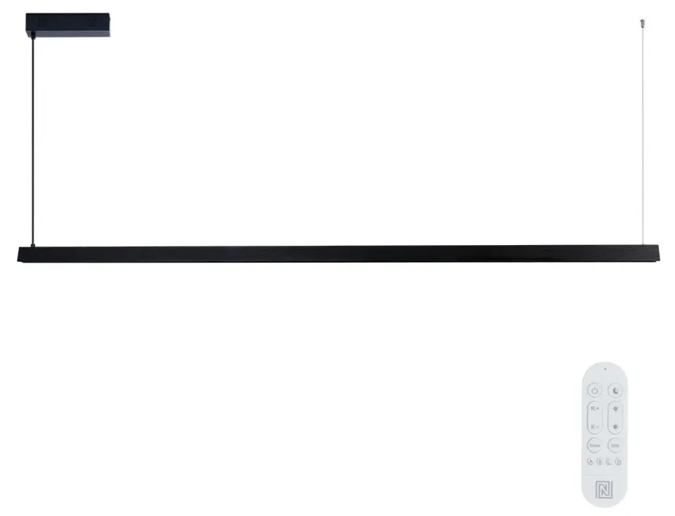 IMMAX NEO MADEIRA SMART lineár osvětlení, dřevo černé, 202cm, Wi-Fi, TUYA
