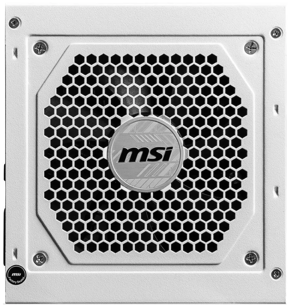 MSI zdroj MAG A850GL PCIE5 WHITE/ 850W/ ATX3.1/ akt. PFC/ 7 let celk. záruka/ 120mm fan/ modulární kabeláž/ 80PLUS Gold