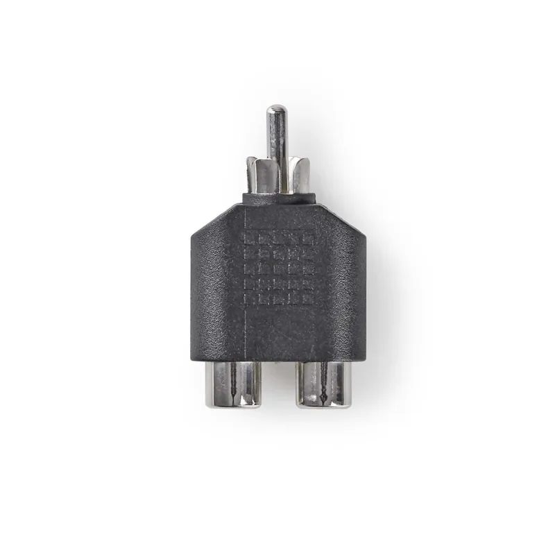 Nedis CAGB24940BK - Adaptér pro Subwoofer | RCA Zástrčka - 2x RCA Zásuvka | Čern