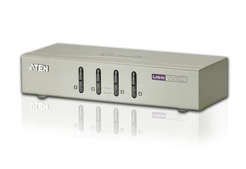 ATEN KVM switch CS-74U USB 4PC audio , včetně kabelů 1.2m