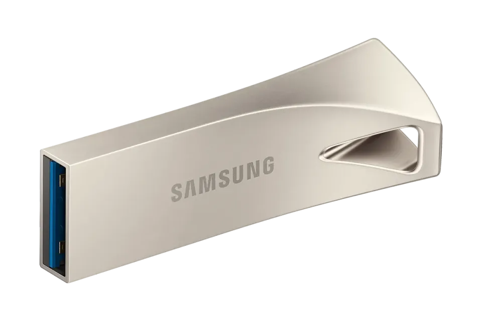 SAMSUNG BAR PLUS flash 256GB kovový stříbrný, USB3.2gen1 flash drive, odolný