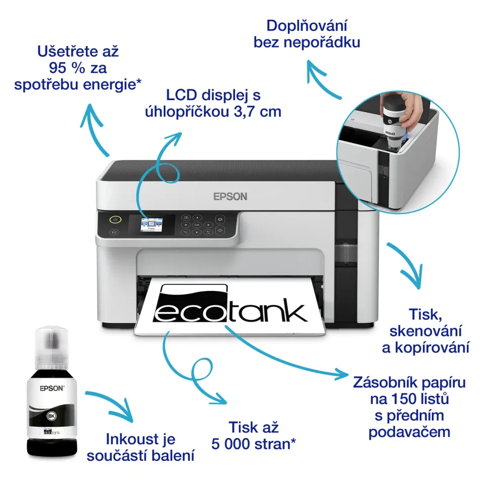 EPSON EcoTank M2120 - A4/32ppm/1ink/Wi-Fi/CISS