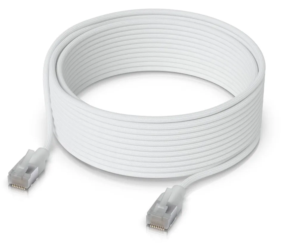 Ubiquiti UniFi Premium Patch Cable 5m - Patch kabel, Cat6a, Etherlighting, bílý, délka 5m