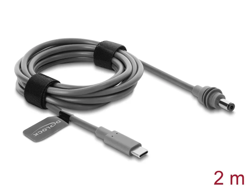 Delock Kabel ze zástrčky USB Type-C™ na DC 5,5 x 2,1 mm, kompatibilní se Starlin