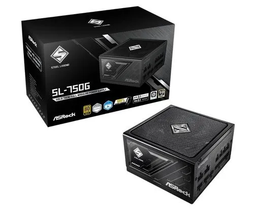 ASROCK zdroj 750W Steel Legend SL-750G 80Plus GOLD, ATX3.1, PCIe5.1, ventilátor 120mm