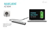 i-tec USB-C/USB-A Metal HUB 6 port (3x USB-C, 3x USB-A), LAN, Power Delivery 85W