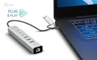 i-tec USB-C/USB-A Metal HUB 6 port (3x USB-C, 3x USB-A), LAN, Power Delivery 85W