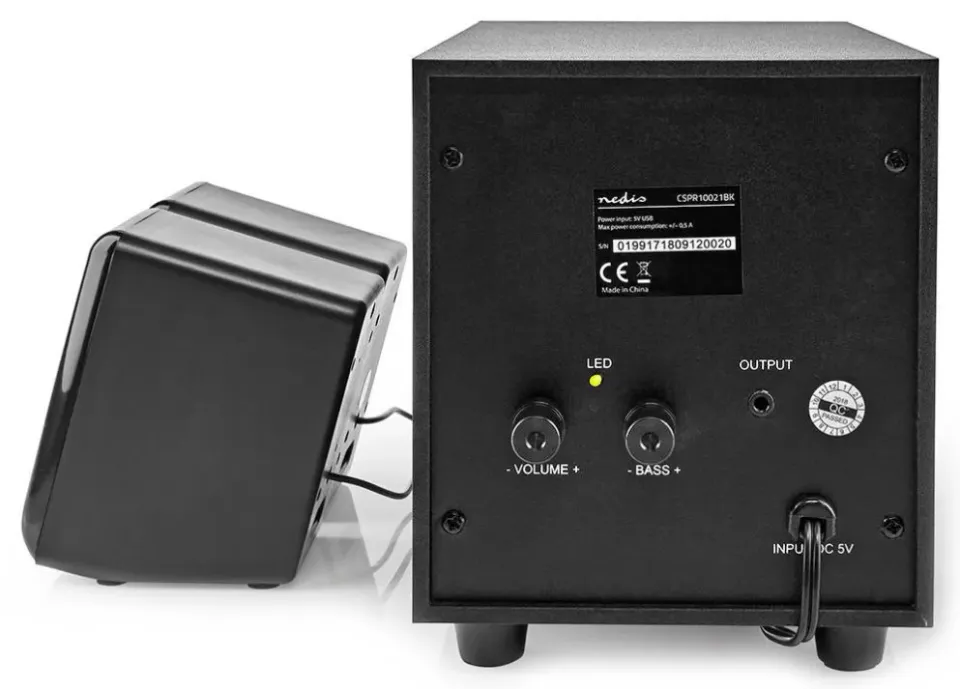 Nedis CSPR10021BK - PC reproduktor | 2.1 | 33 W | Jack 3,5 mm
