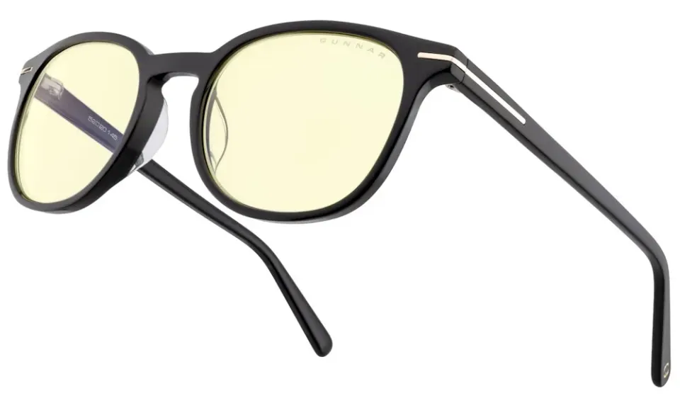 GUNNAR kancelářske/herní brýle DAVIS ONYX jantarová skla BLF 65 GUNNAR focus