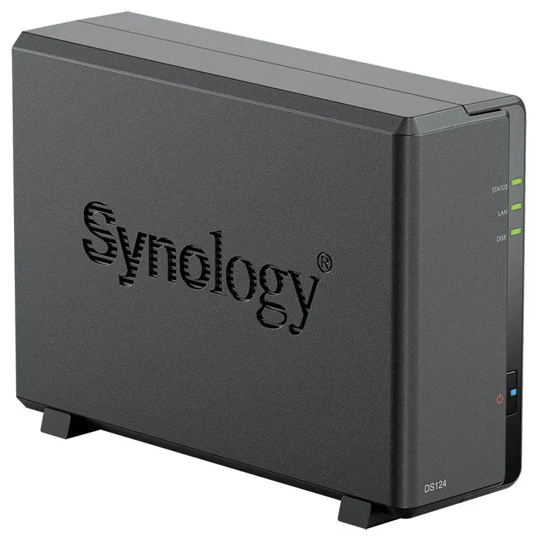 SYNOLOGY DS124 Disc Station datové úložiště (pro 1x HDD, quad core CPU 1.7GHz, 1GB DDR4 RAM, 1x GLAN, 2x USB 3.0, NAS)