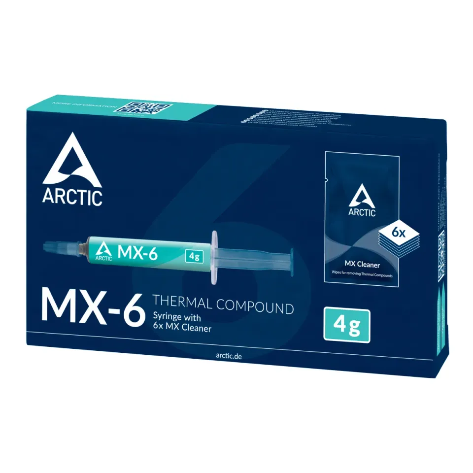 ARCTIC MX-6 teplovodivá pasta 4g + 6 kusů Arctic MX Cleaner