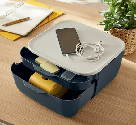 LEITZ Zásuvkový box Cosy, sametová šedá