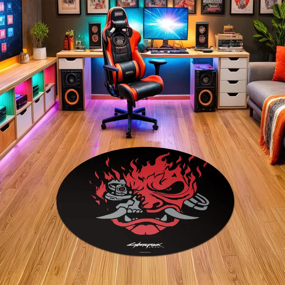GLO Cyberpunk 2077 Samurai Rock Legend Floor Mat