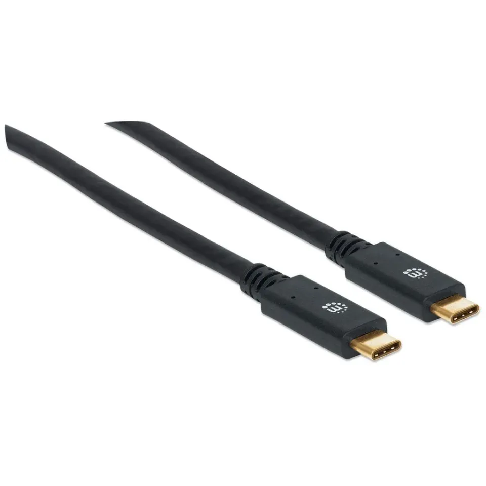 Manhattan USB-C kabel, USB 3.1, Gen 1, USB-C Male na USB-C Male, 5 Gbps, 2m, černá