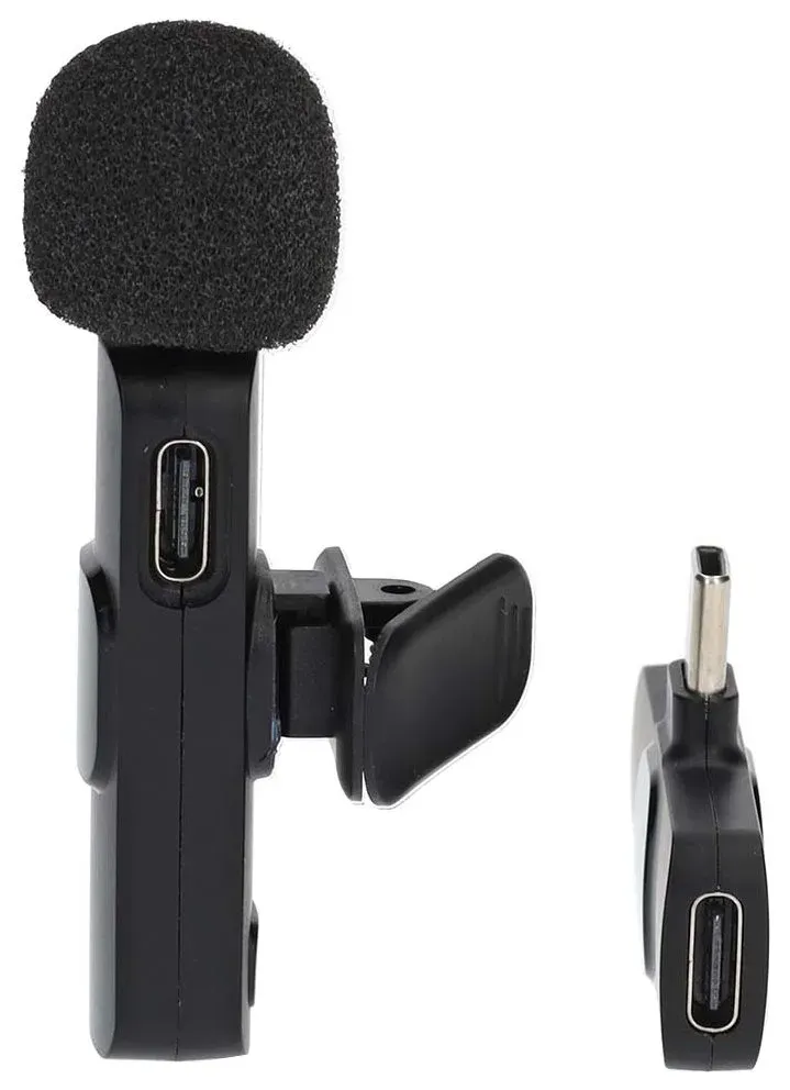 NEDIS bezdrátový mikrofon/ pro notebook / Smartphone / Tablet/ vypínač/ USB-C zásuvka/ kabel 1,8m/ černý