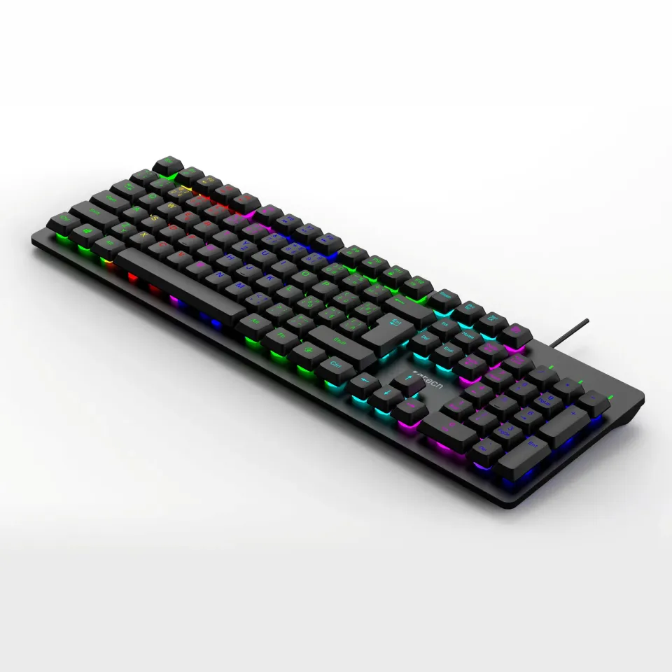 C-TECH Klávesnice Riven, Drátová USB, černá