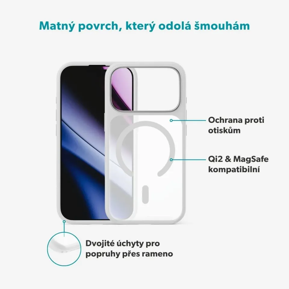 Epico HeroMatte Mag+ Case iPhone 17 Pro/18 Pro bílá