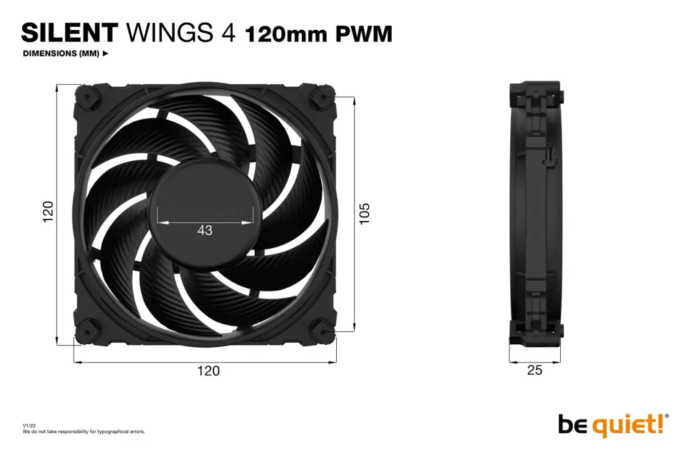 Be quiet! / ventilátor Silent Wings 4 / 120mm / PWM / 4-pin / 18,9dBA