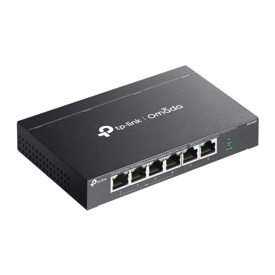 DS106P TP-link Omada 6x 10/100 Mbps, 4 PoE+,switch